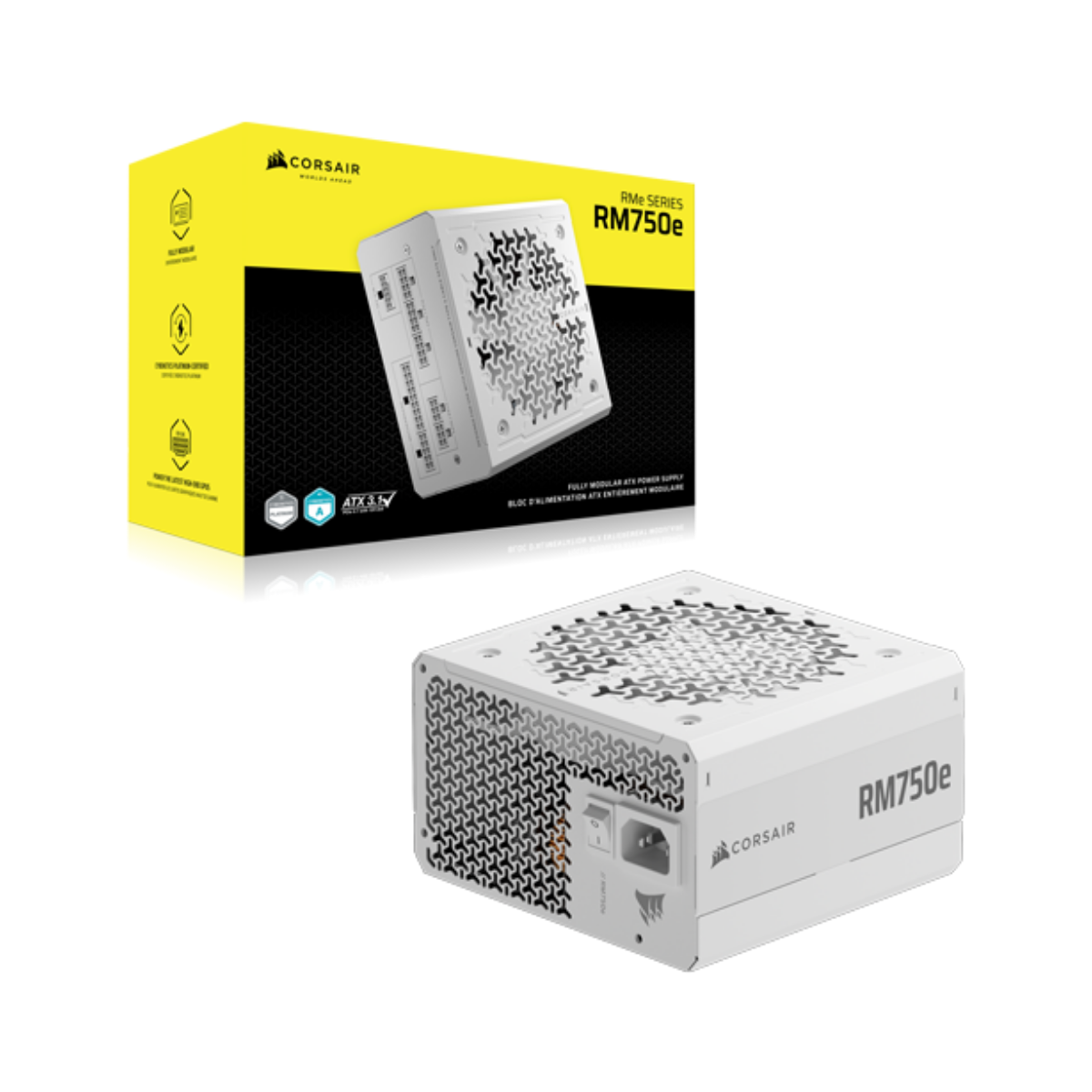 Fuente de Poder Corsair RM750e 80 Plus Gold Modular ATX 3.1 y PCIe 5.1