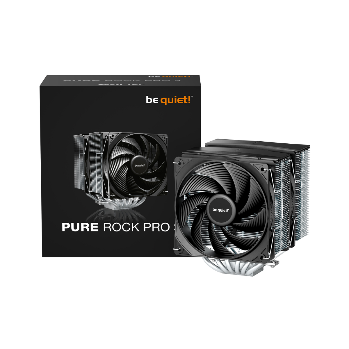 Disipador de calor Be Quiet! PURE ROCK PRO 3 Dual Tower, con 2 Ventiladores Pure Wings 3 120mm PWM, color gris