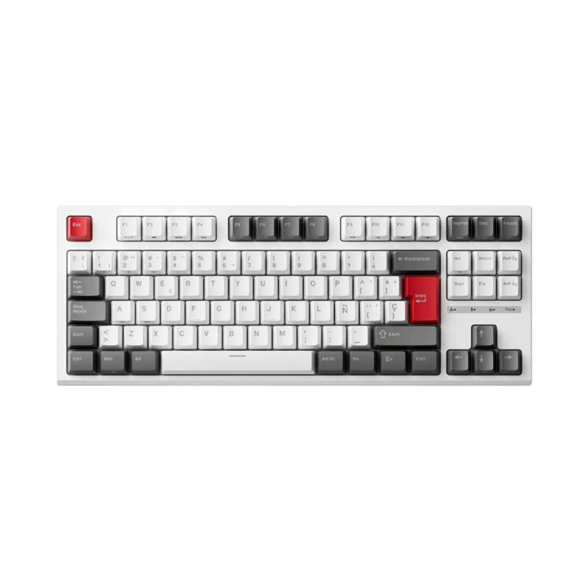Teclado Mecánico Royal Kludge Rk R87 Español 80% Blanco Rgb