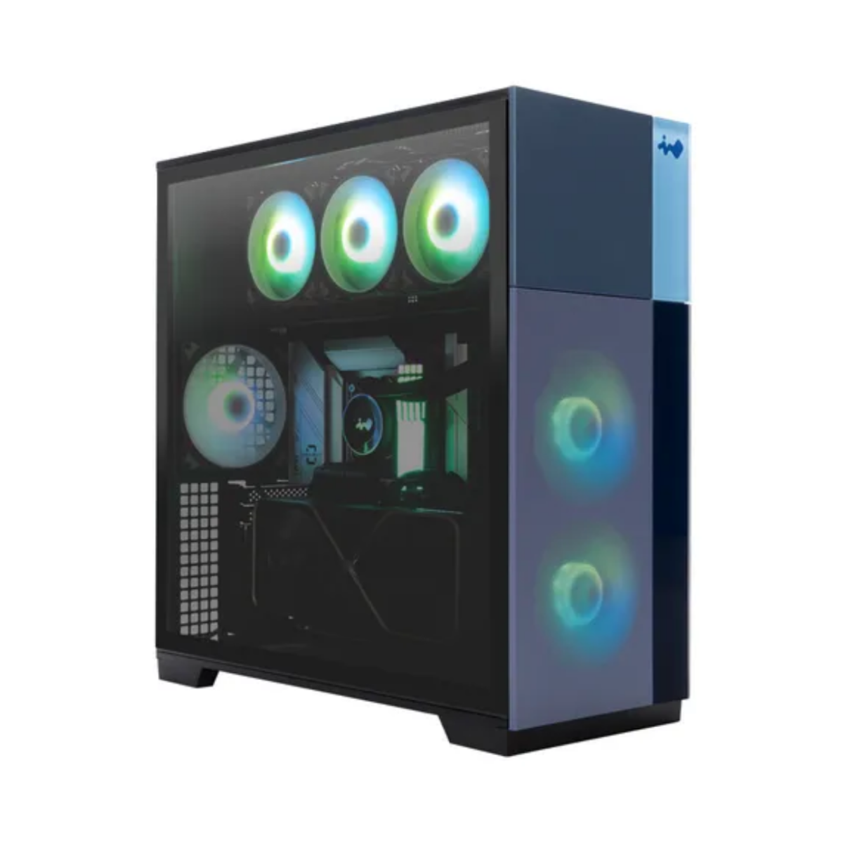 Gabinete InWin F5 Full Tower E-ATX Vidrio Templado, color negro
