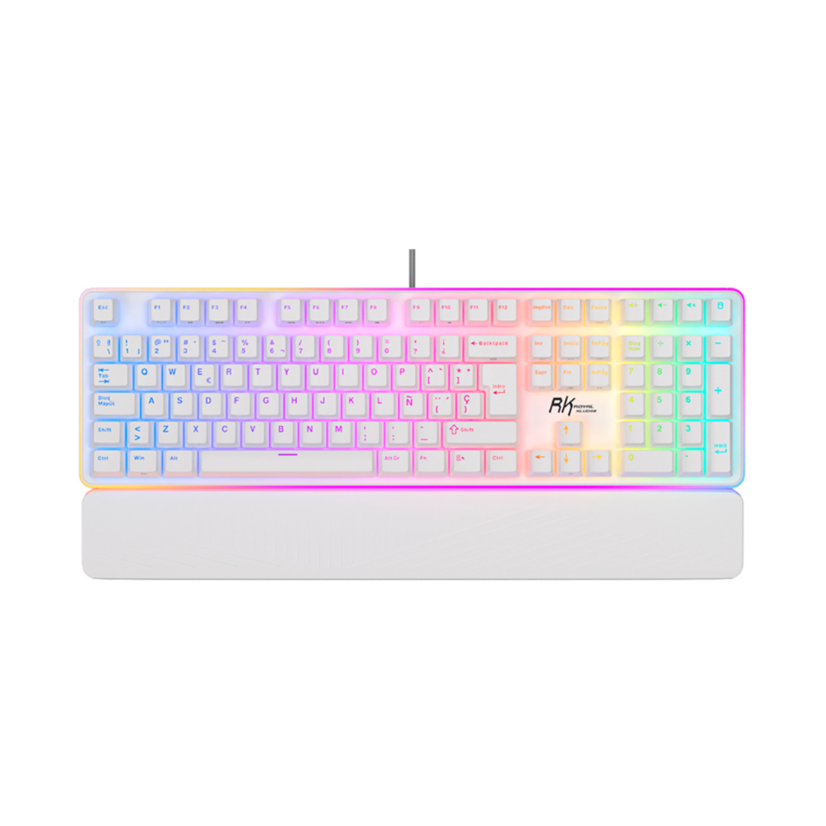 Teclado Mecánico Royal Kludge RK918, 100% Swiches Red, distribución en español