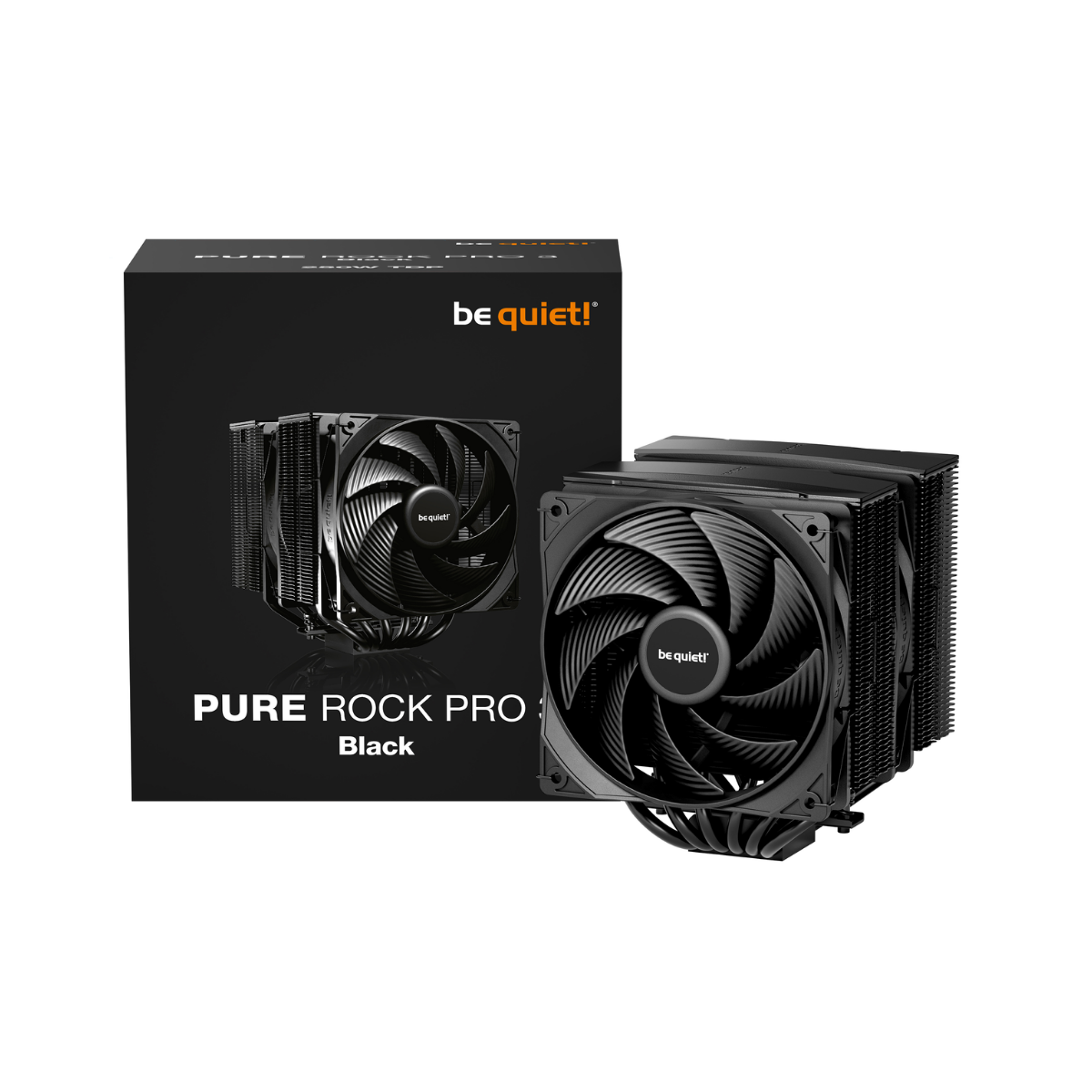 Disipador de calor Be Quiet! PURE ROCK PRO 3 Dual Tower con 2 Ventiladores Pure Wings 3 120mm PWM, color negro