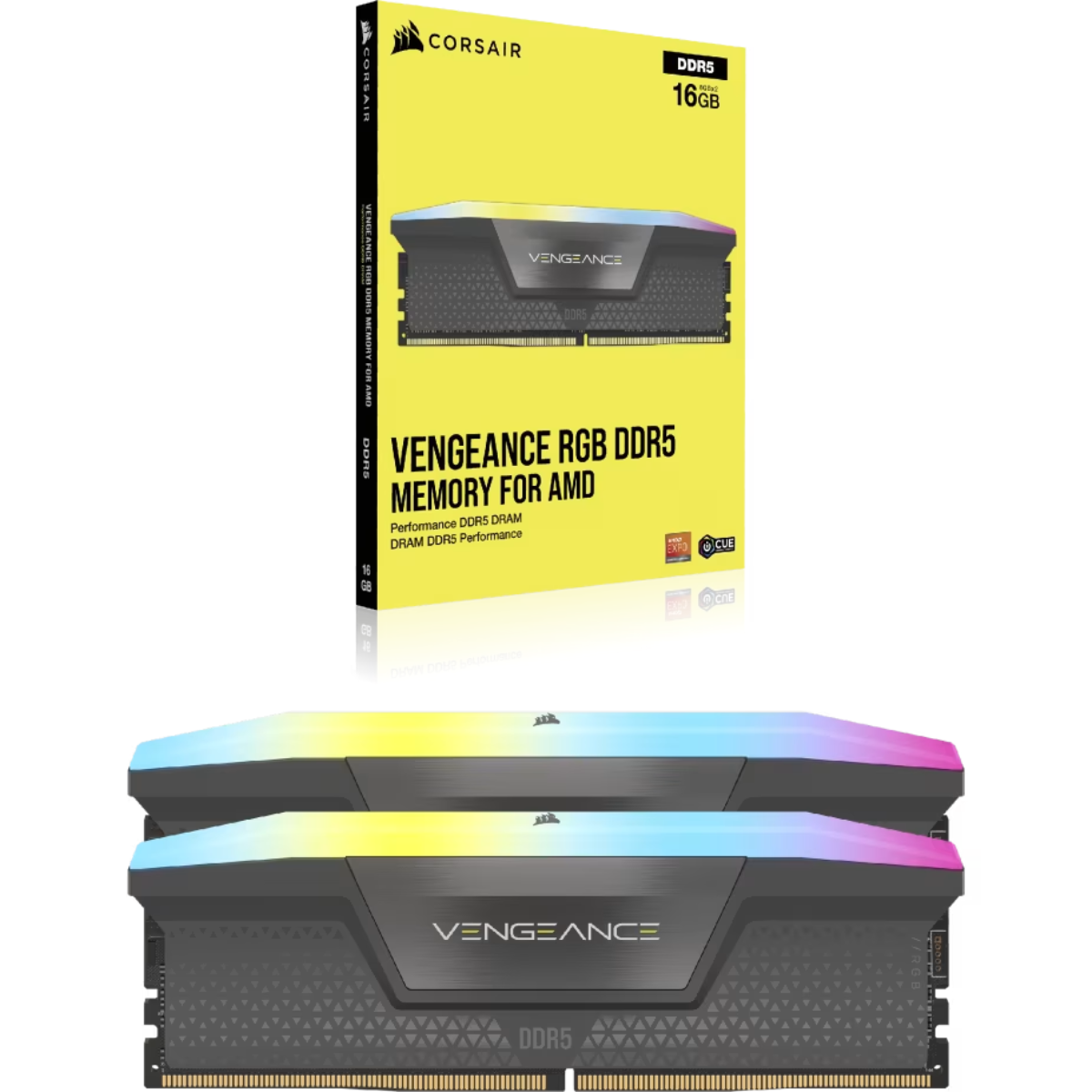 Memoria RAM Corsair Vengeance 16GB RGB, DDR5, 6000MHz, CL36, XMP/EXPO