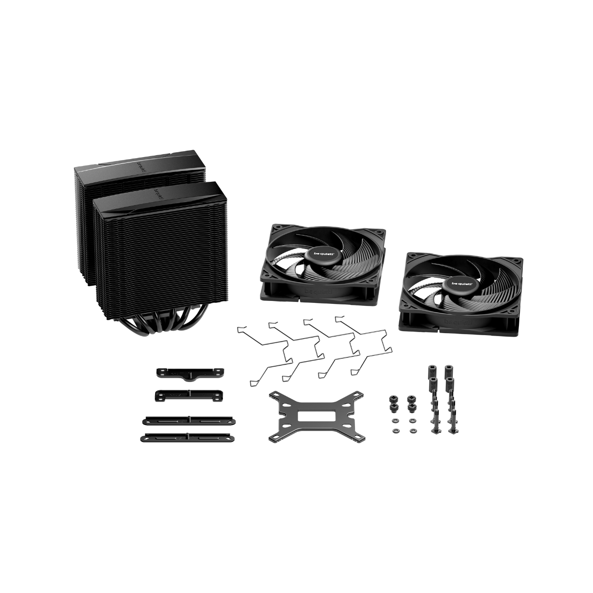Disipador de calor Be Quiet! PURE ROCK PRO 3 Dual Tower con 2 Ventiladores Pure Wings 3 120mm PWM, color negro