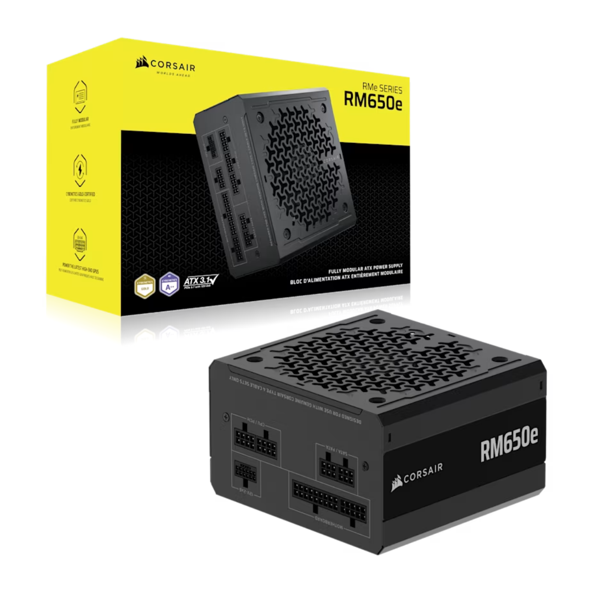 Fuente de Poder Corsair RM650e 80 PLUS Gold ATX, Modular, 120mm, 650W