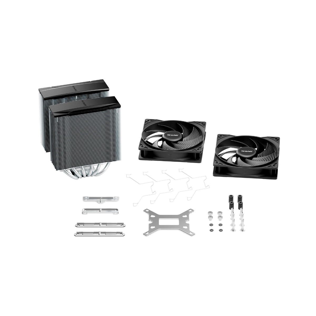 Disipador de calor Be Quiet! PURE ROCK PRO 3 Dual Tower, con 2 Ventiladores Pure Wings 3 120mm PWM, color gris