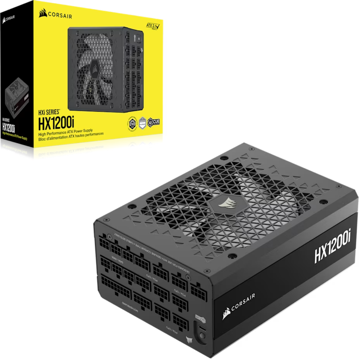 Fuente de Poder Corsair HX1200i 80 PLUS Platinum ATX, Modular, 140mm, 1200W