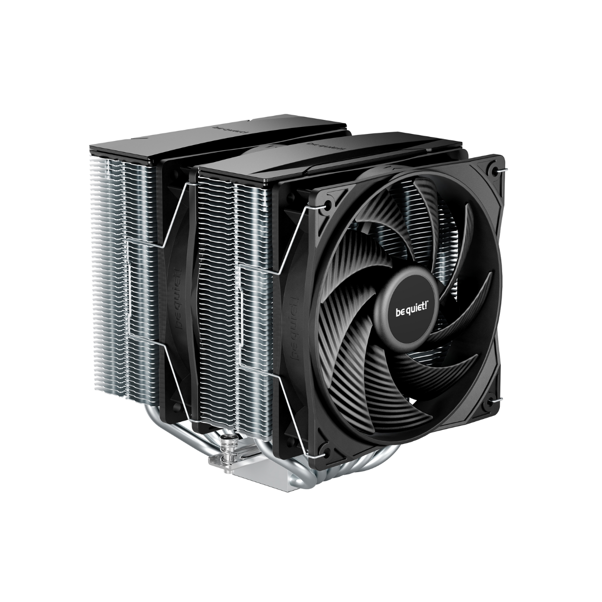 Disipador de calor Be Quiet! PURE ROCK PRO 3 Dual Tower, con 2 Ventiladores Pure Wings 3 120mm PWM, color gris