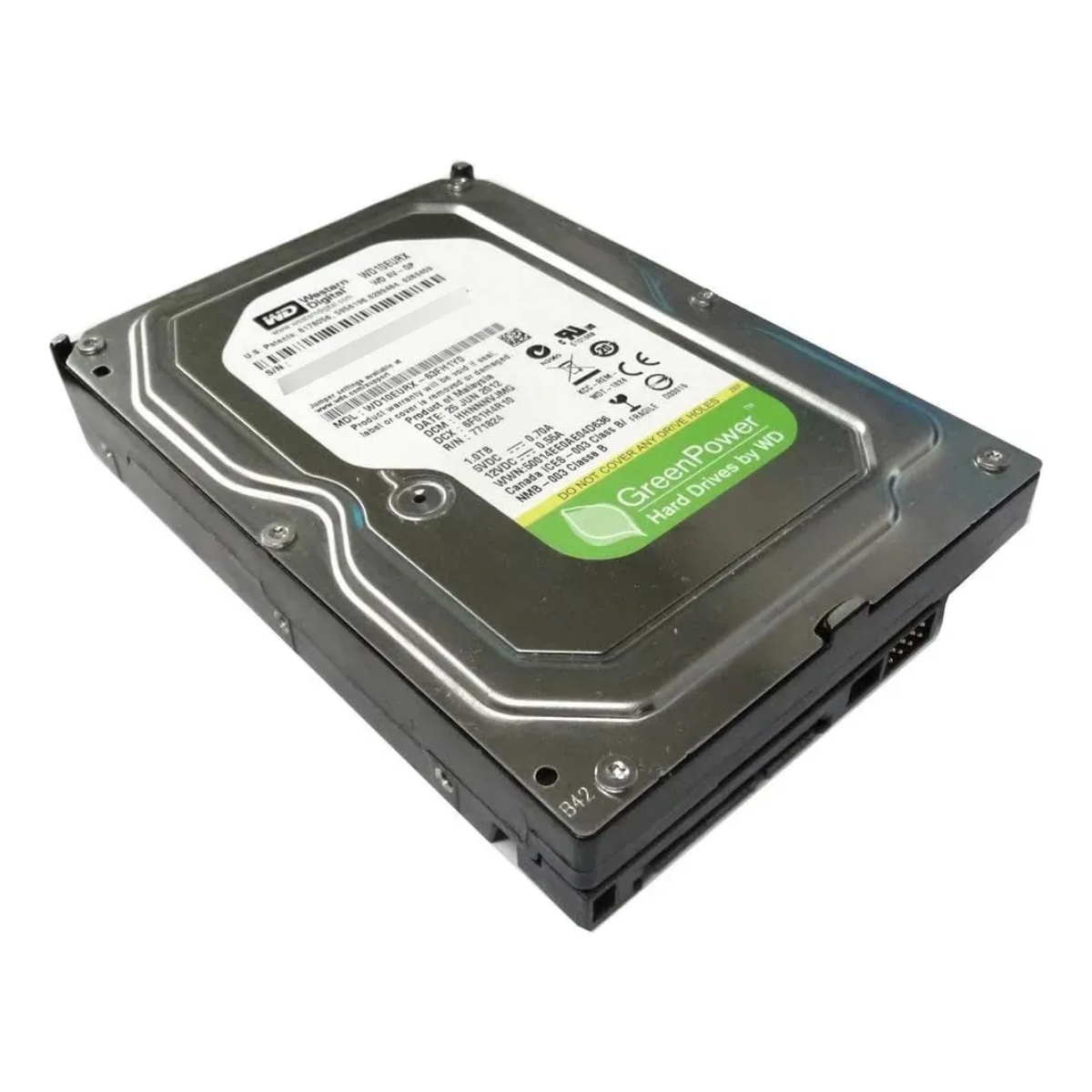Disco Duro Western Digital WD10EURX 3.5" de 1TB, SATA III, hasta 7200 RPM