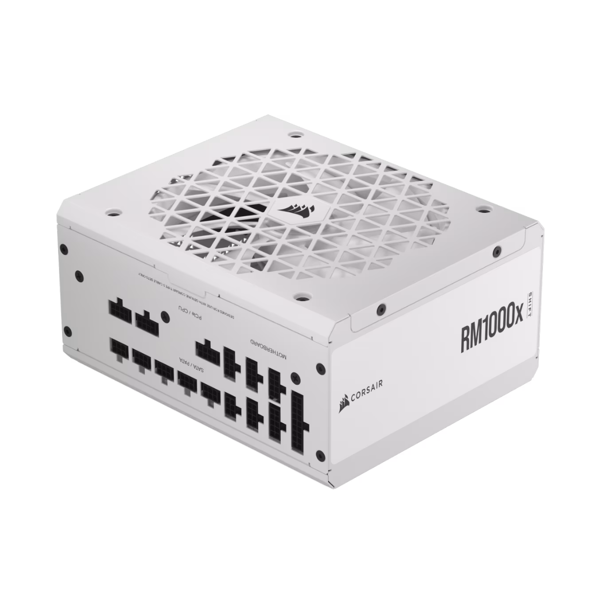 Fuente De Poder Corsair RM1000x Shift Totalmente Modular, 80 Plus Gold, color blanco
