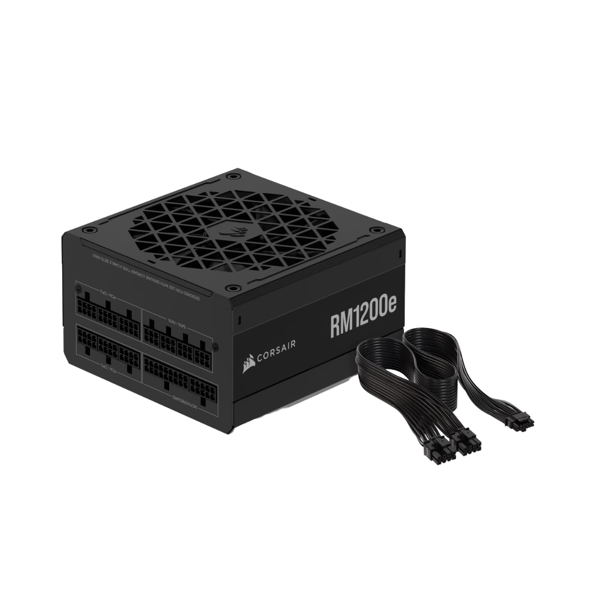 Fuente de Poder Corsair RM1200e 80 Plus Gold ATX Modular, color negro