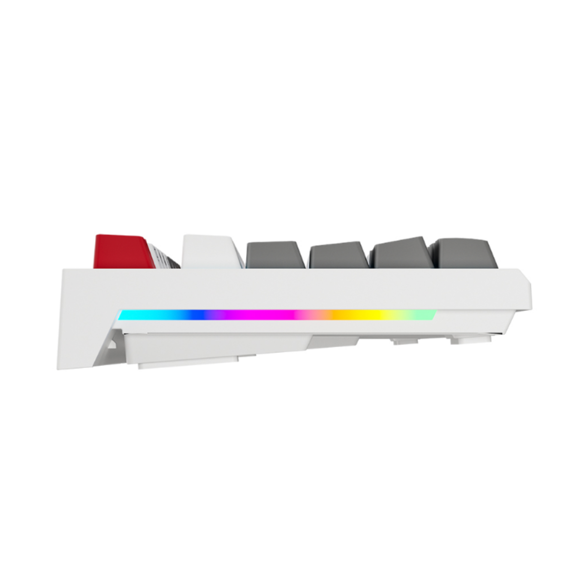 Teclado Mecánico Royal Kludge Rk R87 Español 80% Blanco Rgb