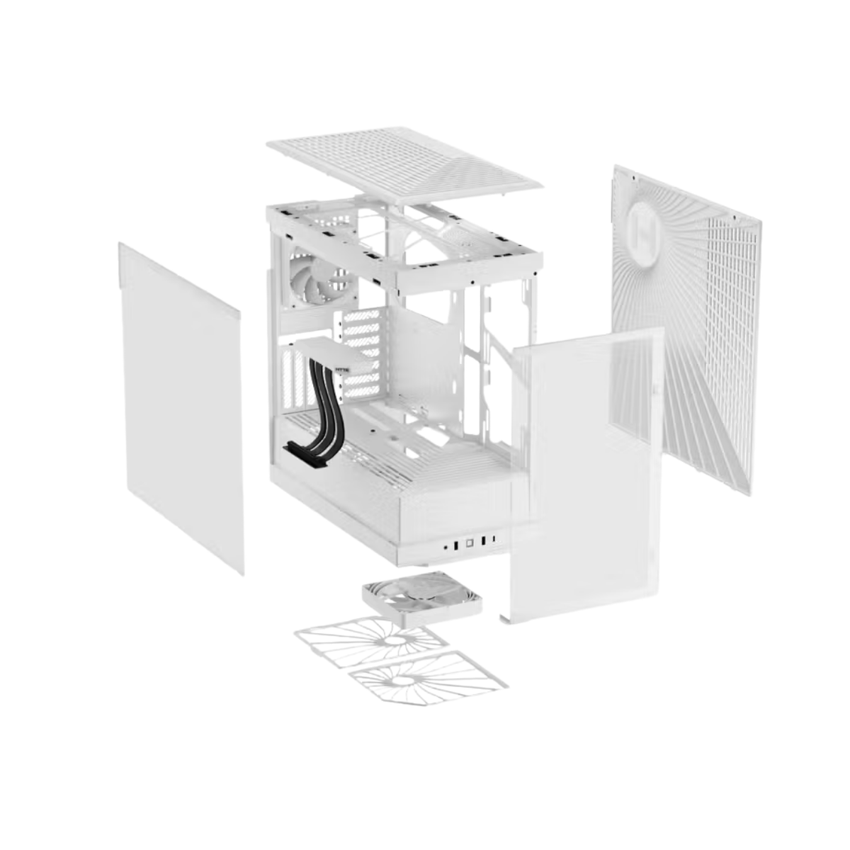 Gabinete Hyte Y40 S-Tier, ATX, Mid-tower, Snow White