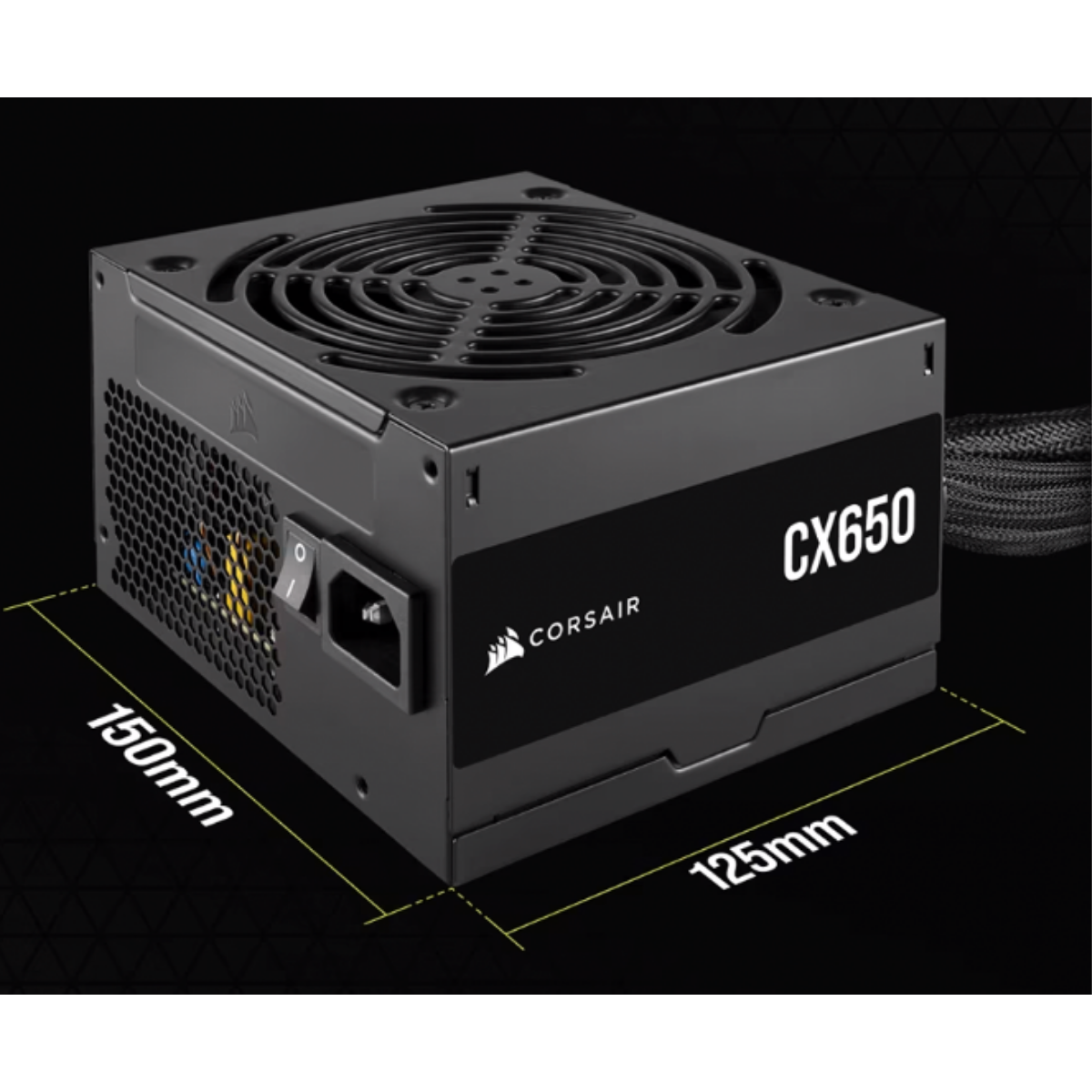 Fuente De Poder Corsair CX650 ATX 80 Plus Bronze, color negro