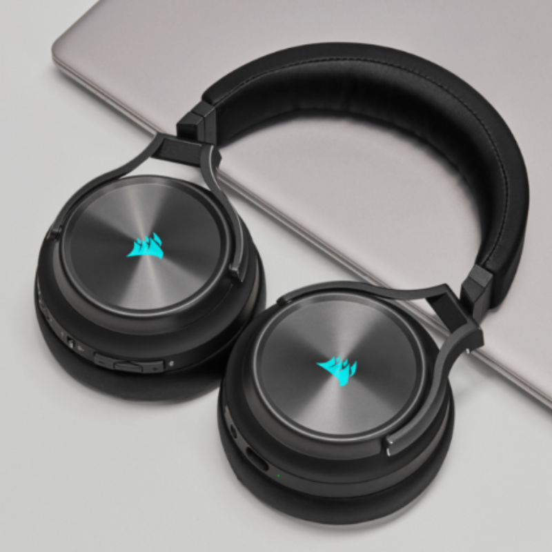 Auriculares Gamer Corsair Virtuoso Rgb Wireless Xt Negro Negro