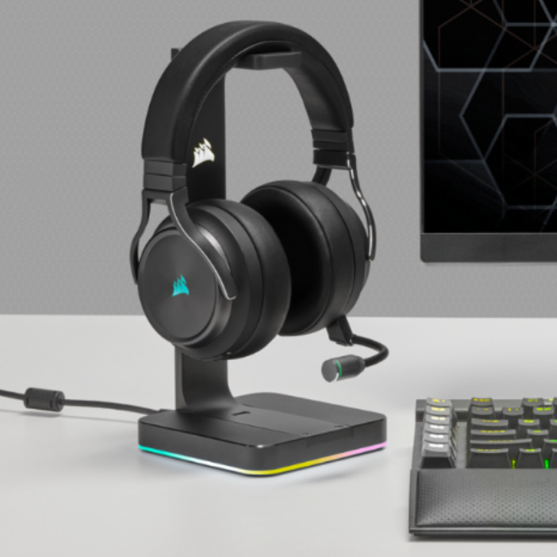 Auriculares Gamer Corsair Virtuoso Rgb Wireless Xt Negro Negro