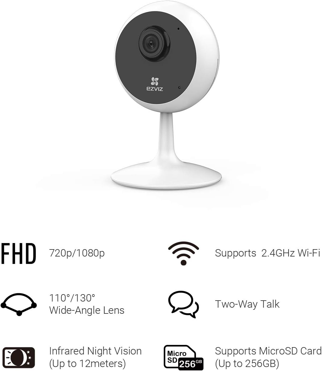 Cámara de Seguridad Ezviz IP Smart WiFi, IR para Interiores C1C, Inalámbrico, Full HD