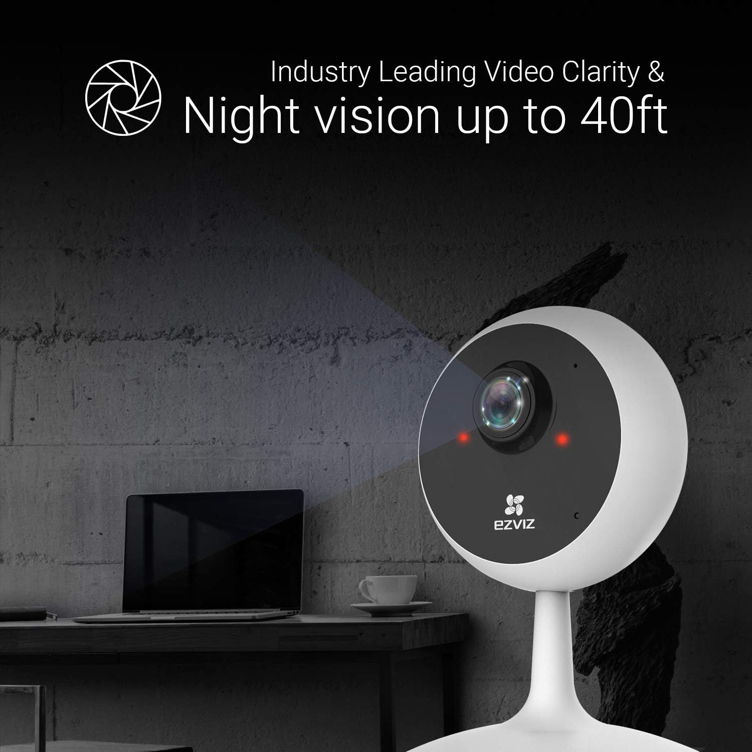 Cámara de Seguridad Ezviz IP Smart WiFi, IR para Interiores C1C, Inalámbrico, Full HD