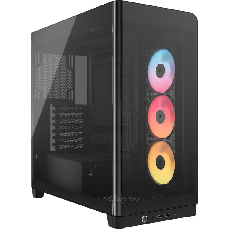 Gabinete Gamer Corsair Frame 4500X RS-R ARGB, Panoramic Glass, Mid-tower, color negro
