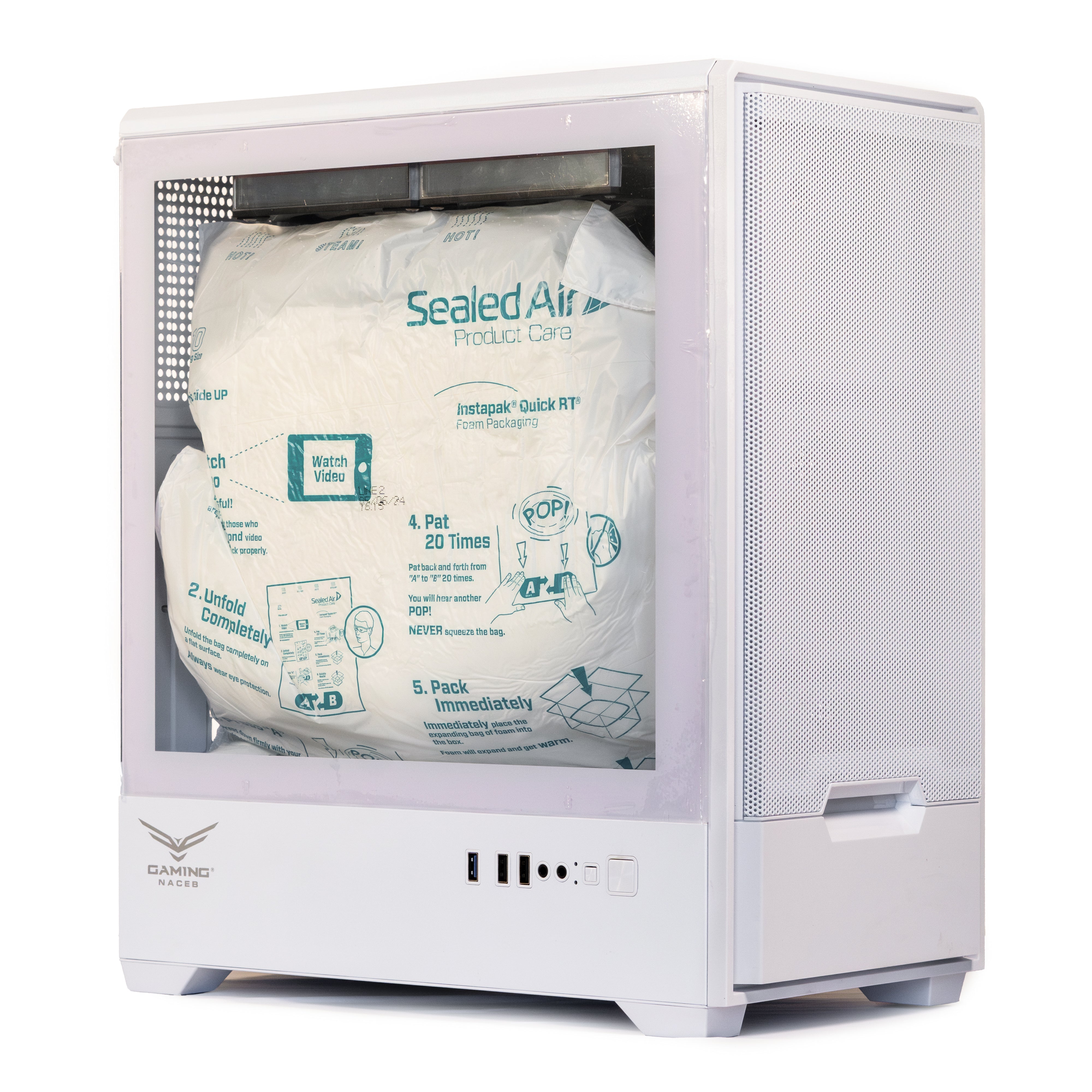 PC Gaming Naceb Commander White | Core i7-14700 + RTX 5060 + 32GB DDR5