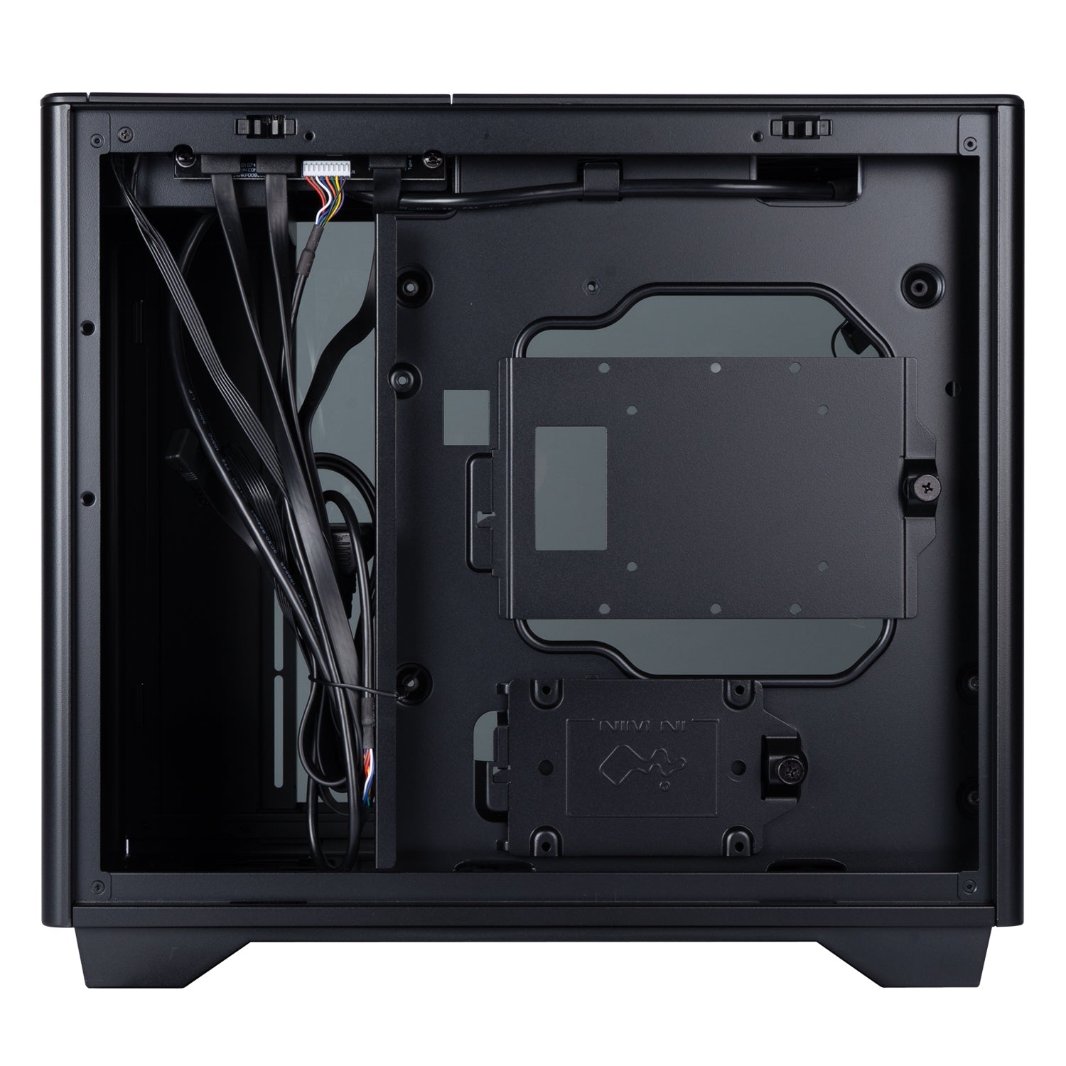 Gabinete InWin A3 Mini Tower, Micro-ATX, con 1 ventilador y panel de Cristal Templado, color Negro