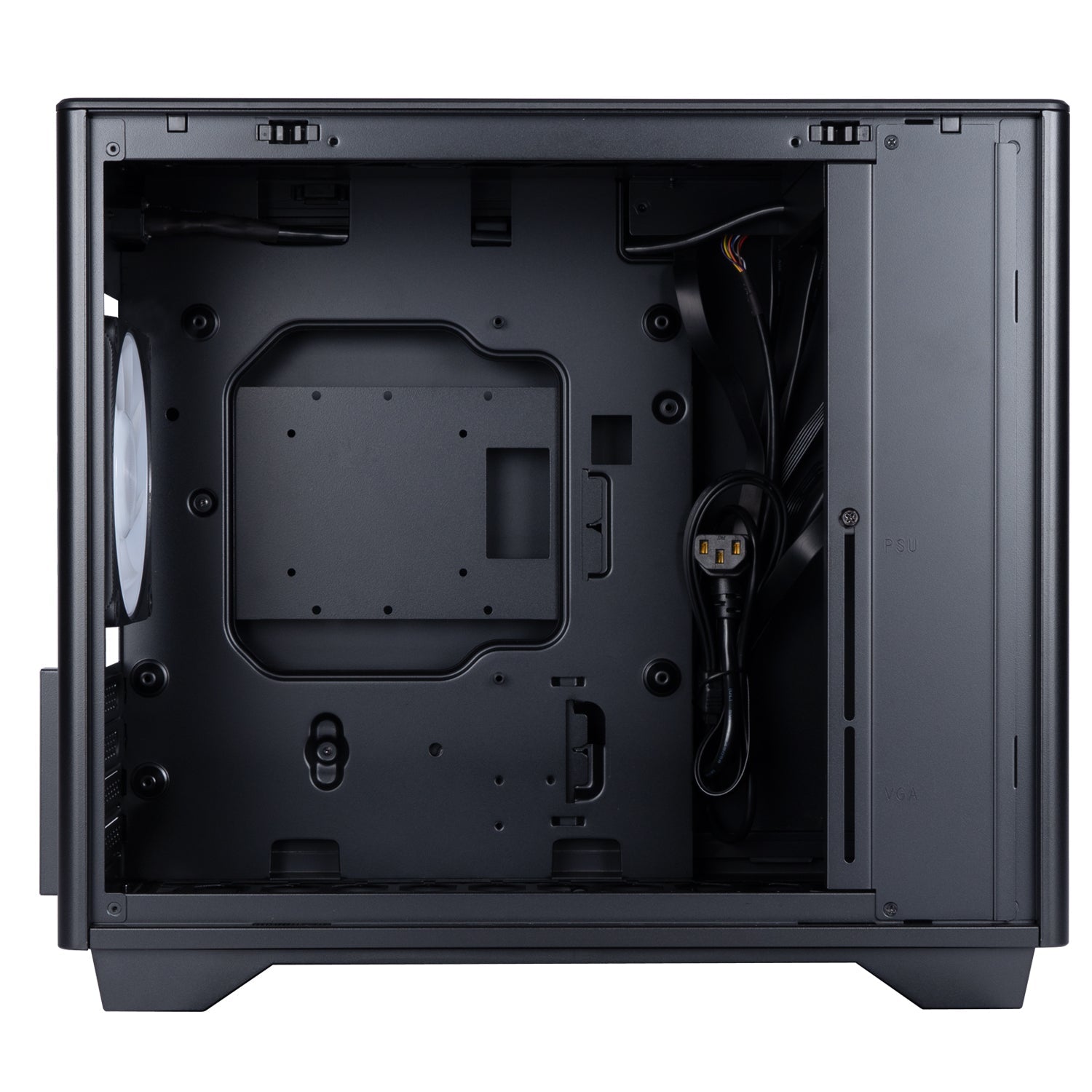 Gabinete InWin A3 Mini Tower, Micro-ATX, con 1 ventilador y panel de Cristal Templado, color Negro