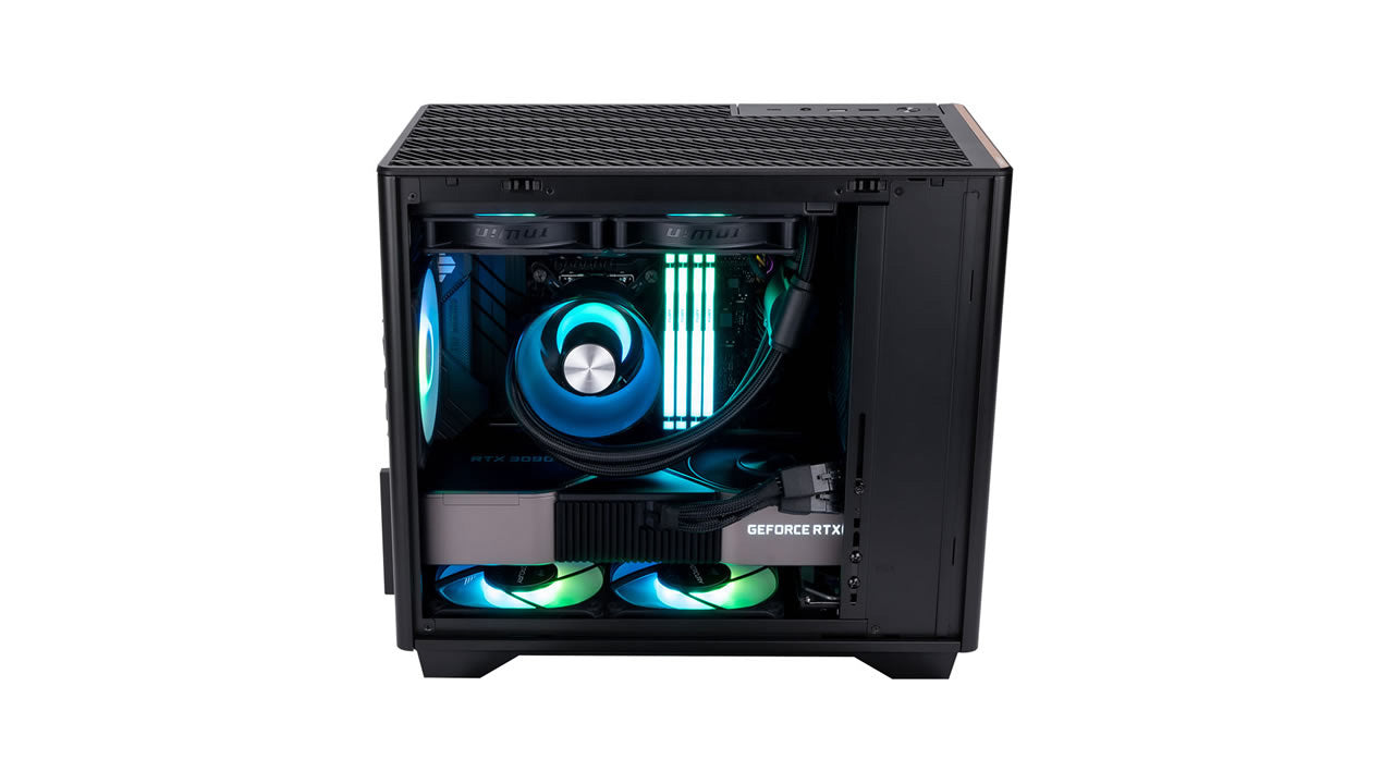 Gabinete InWin A3 Mini Tower, Micro-ATX, con 1 ventilador y panel de Cristal Templado, color Negro