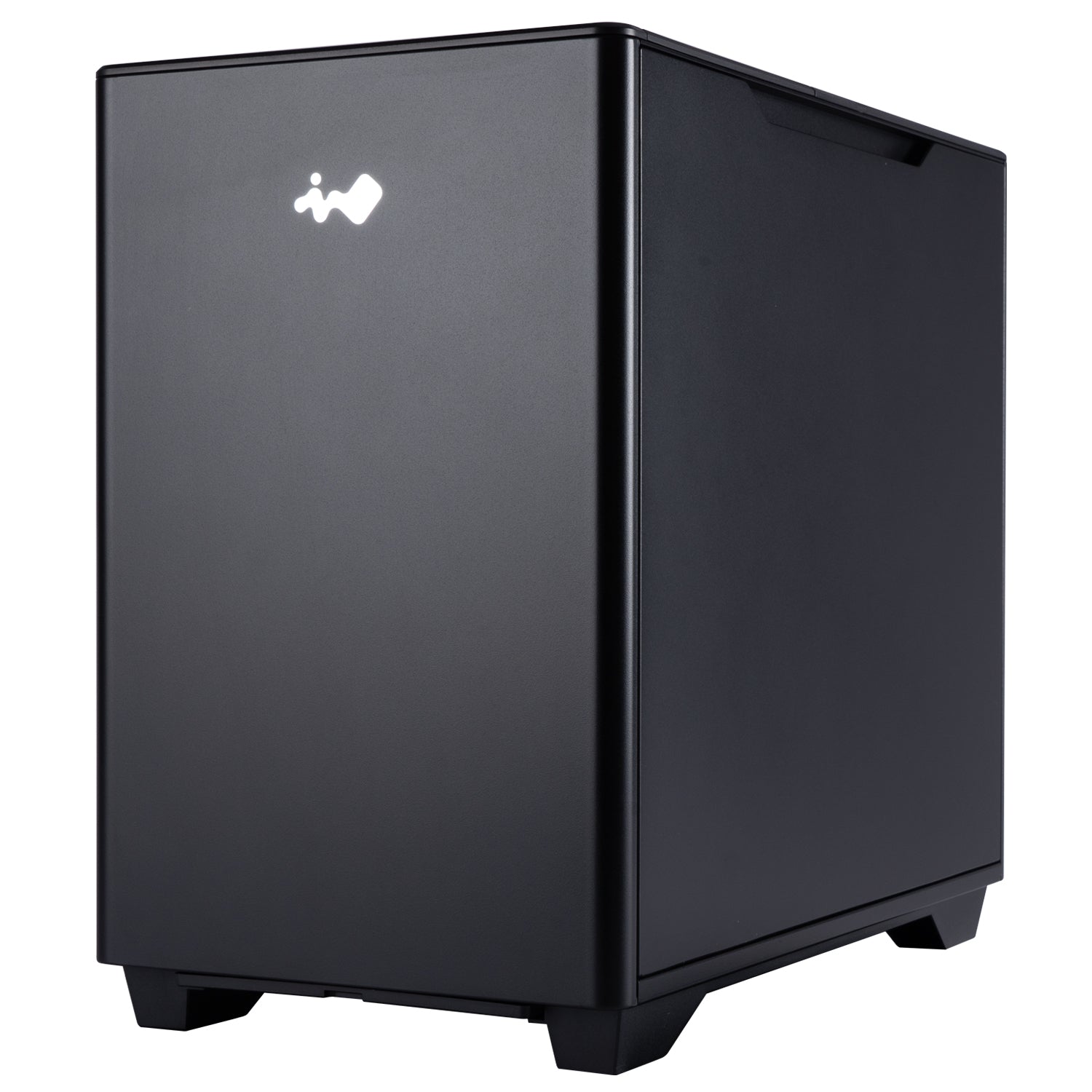 Gabinete InWin A3 Mini Tower, Micro-ATX, con 1 ventilador y panel de Cristal Templado, color Negro