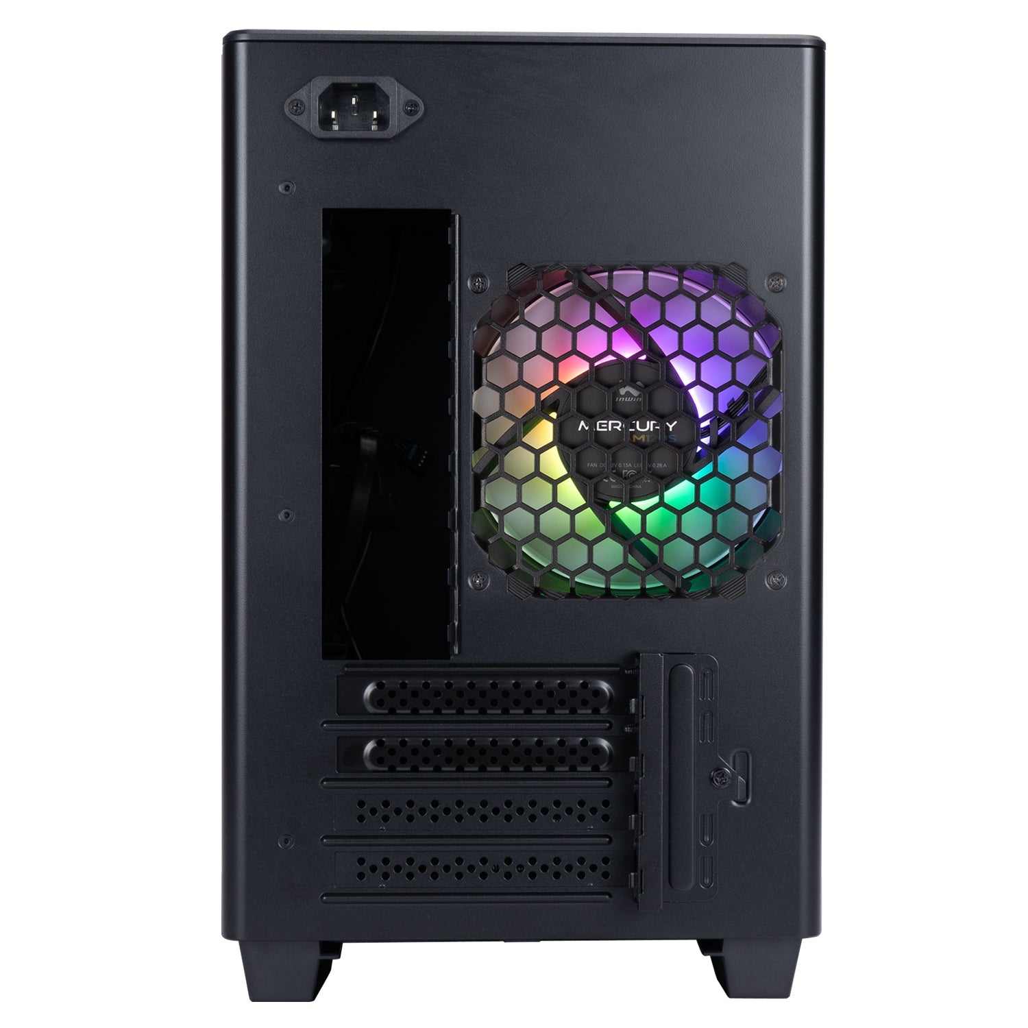 Gabinete InWin A3 Mini Tower, Micro-ATX, con 1 ventilador y panel de Cristal Templado, color Negro