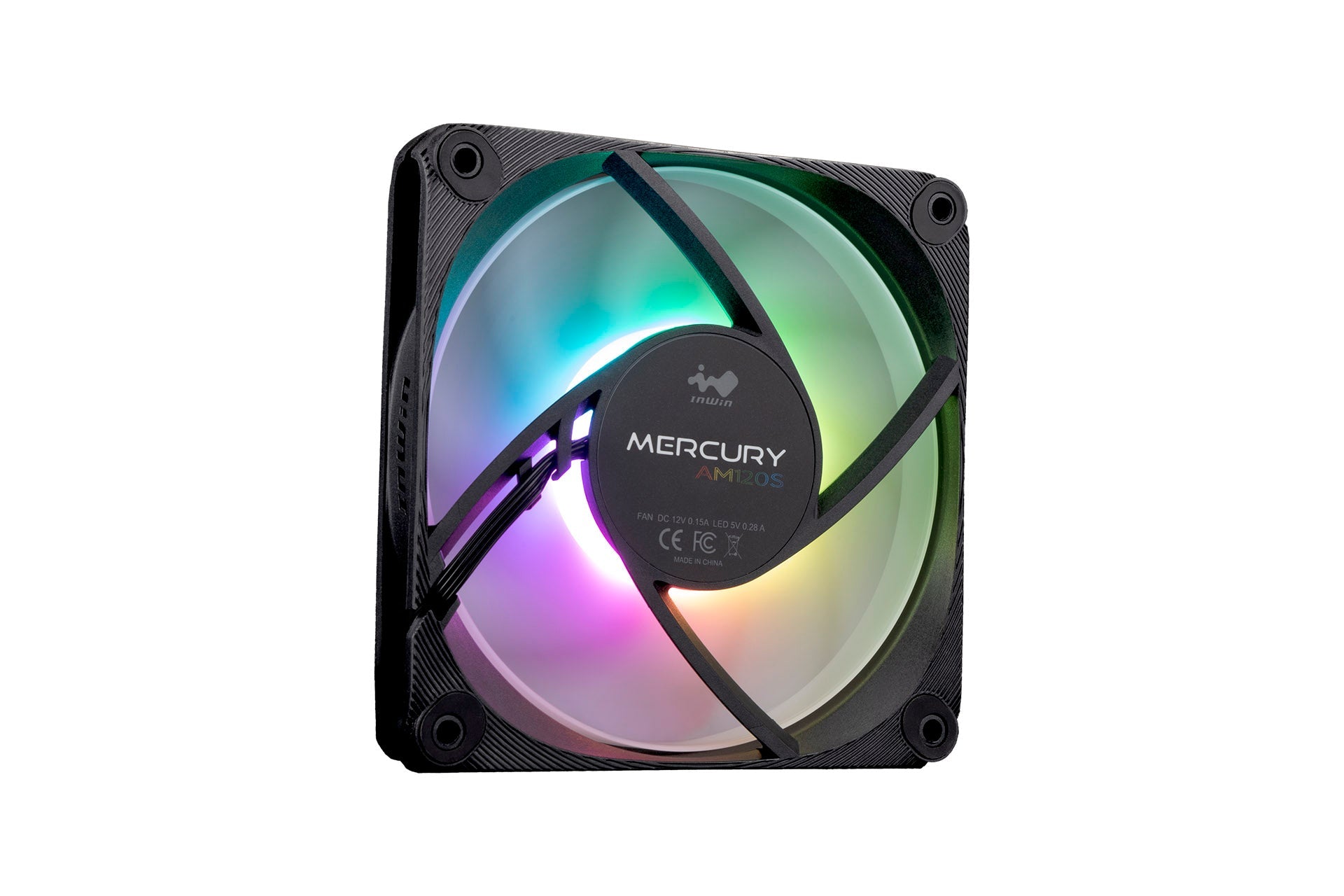 Ventilador InWin Mercury AM120S ARGB 120mm, 2000Rpm, 3pk