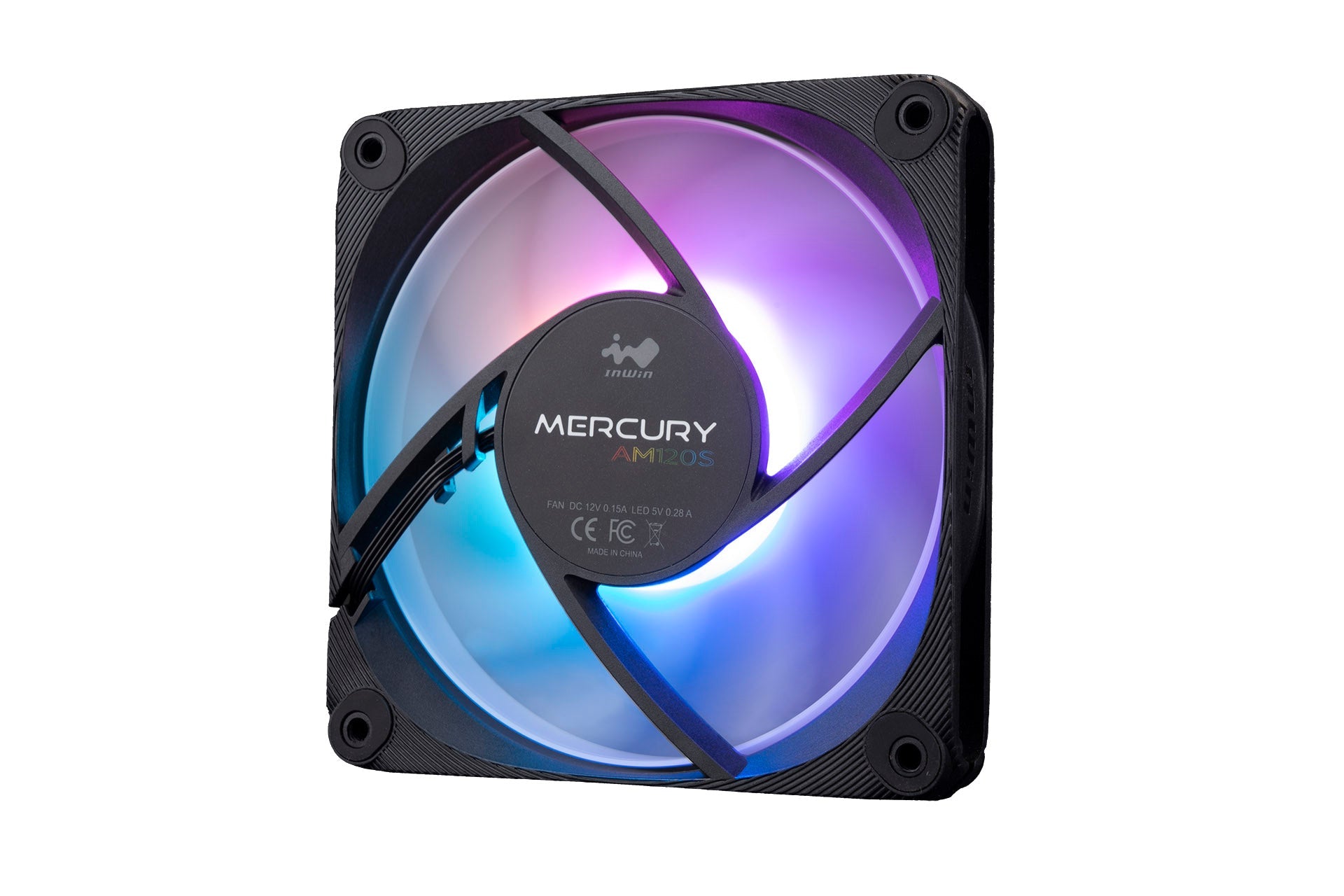 Ventilador InWin Mercury AM120S ARGB 120mm, 2000Rpm, 3pk